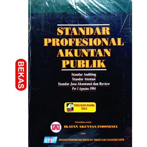 Jual Standar Profesional Akuntan Publik Standar Auditing Standar