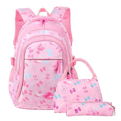 Vbiger Girls School Backpack Set Vbiger 3 In 1 Student Book Bags Set