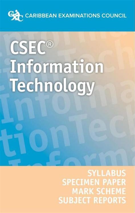 Csec Information Technology Syllabus Specimen Paper