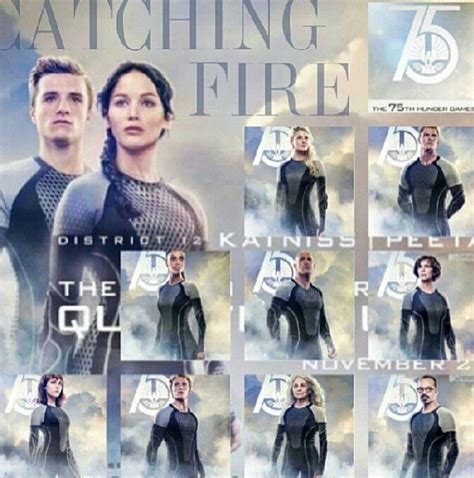 catching fire tributes poster i have peeta and finnick but need the rest hunger games