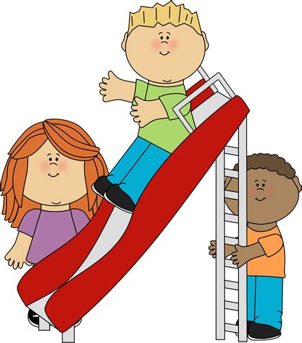 Clip Art Of Kids Playing