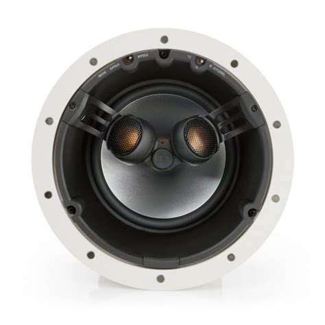 Thus, this ceiling speaker system creates a realistic sound stage without sacrificing sound resolution even in large areas. Monitor Audio ceiling speaker surround sound CT265-FX - Each