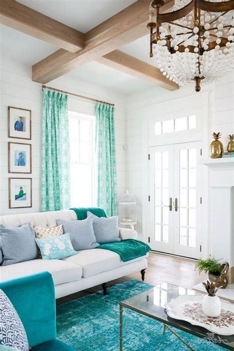 25 Most Beautiful Turquoise Living Room Ideas With Chic Decors 2019