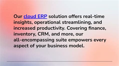 Ppt Averiware Elevating Businesses With Top Tier Cloud Erp Solutions