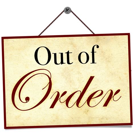 We will send you a layout for confirmation prior to producing your sign. Out of Order