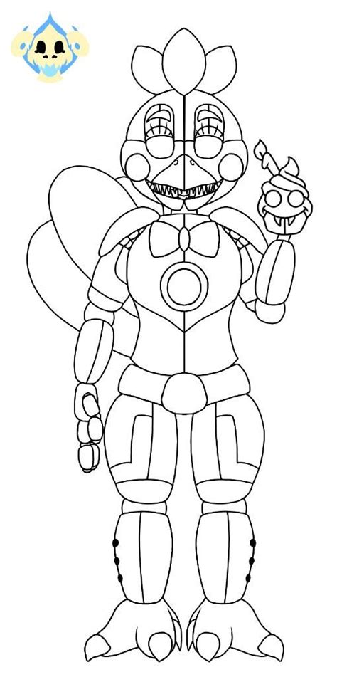 Anime Toy Chica Coloring Pages Fnaf Bonnie Coloring Page Free