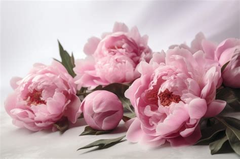 Premium AI Image Pink Peony Flower Gift Generate Ai