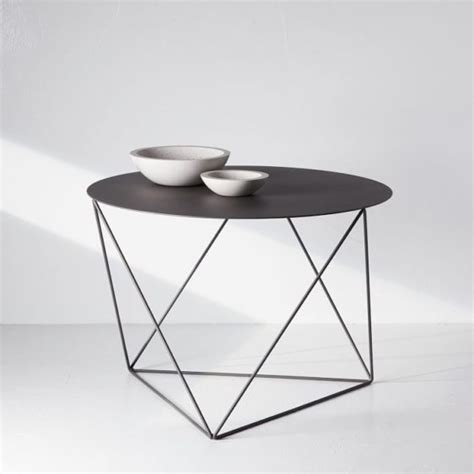 Modern Black Metal Side Table Cre8 Nyc