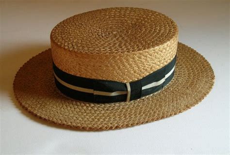 Vintage Early 1900s Mens Boater Straw Hat By Itsamansmansworld 1920s