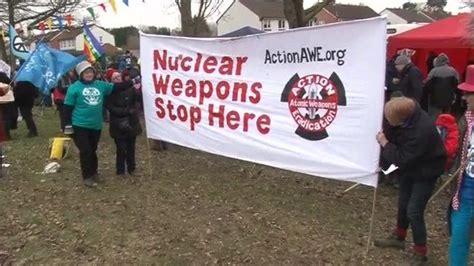 Anti Nuclear Group Stages Protest Bbc News