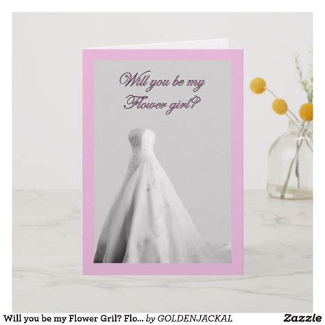 Will You Be My Flower Gril Flower Girl Request Invitation Flower Girl