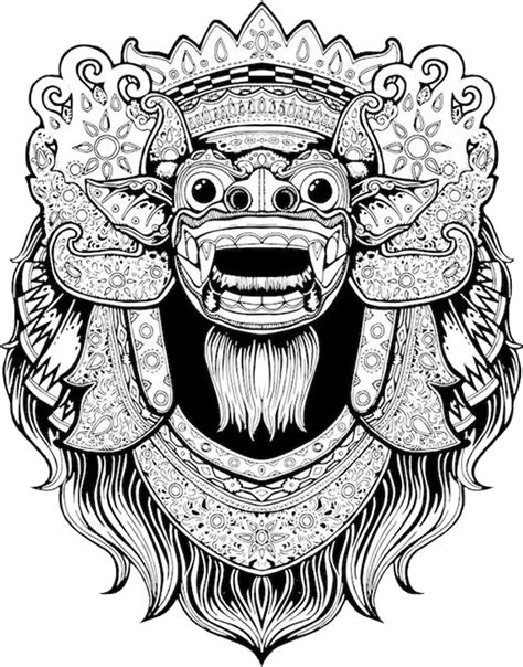 Download Balinese Art Bali Barong T Shirt Drawing Clipart Barong Bali