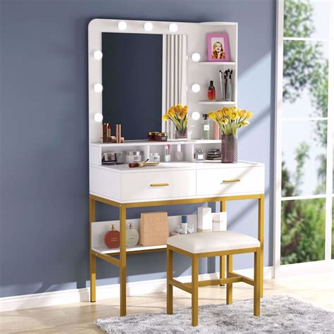 Makeup Vanity Table Set Mirror Makeup Vidalondon