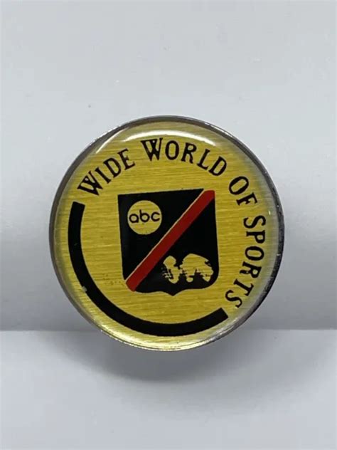 Vintage 1970s Abc Wide World Of Sports Logo Lapel Pin Button 1 19