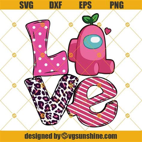 Valentines Day Love Crewmate Among Us Svg Happy Valentines Day Svg