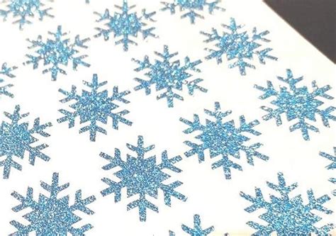 30 Glitter Snowflake Stickerschristmas Decorglitter
