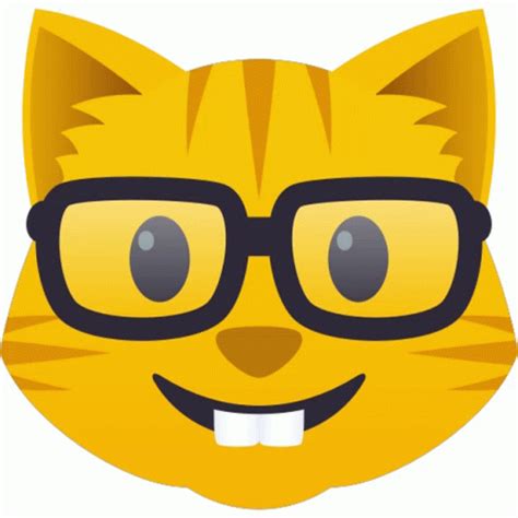 Nerdy Cat Joypixels Sticker Nerdy Cat Cat Joypixels Discover Share GIFs