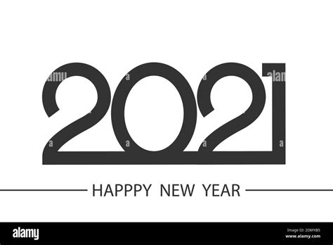 Happy New Year 2021 Text Design Logo Stock Vector Image And Art Alamy