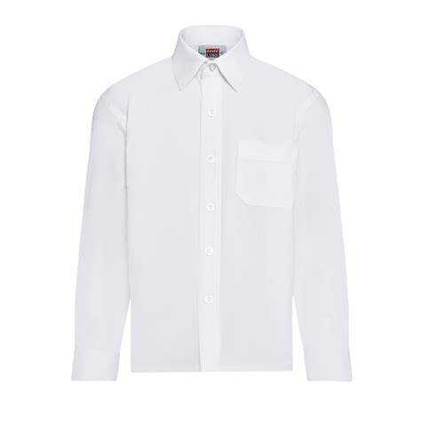 Twin Pack White School Shirts Long Sleeve Superstitch 86