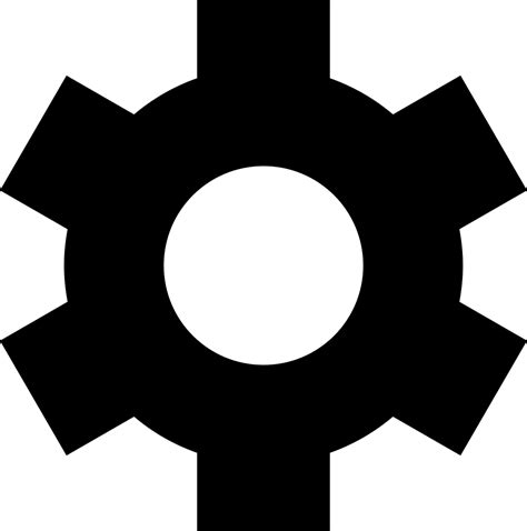 Gear Wheel In Black Svg Png Icon Free Download 67707