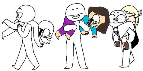 Pixilart CHIBIS ARE BEING CARRIED Base XD By Sleepynoodles