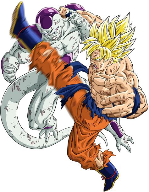 Freeza (孫悟空…復活!!, son gokū… fukkatsu!!, lit. DBKAI - Super Saiyan Goku vs Frieza Render by xSaiyan on ...