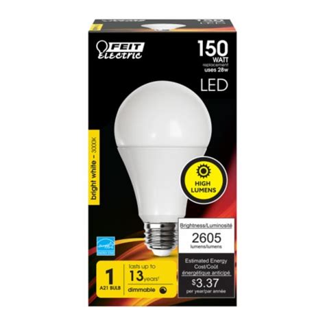 Feit Electric A21 E26 Medium Led Bulb Bright White 150 Watt