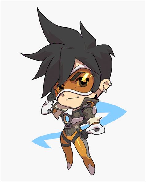 Genji Transparent Cute Spray Overwatch Chibi Tracer Hd Png Download