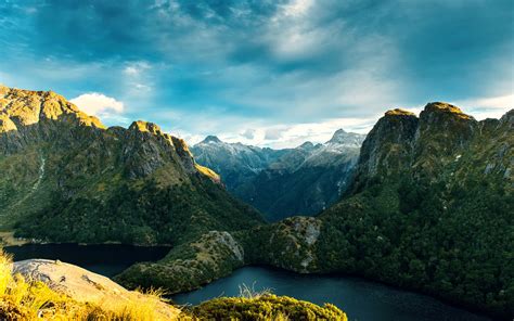 1440x900 New Zealand Fiordland National Park Mountains Lake 1440x900