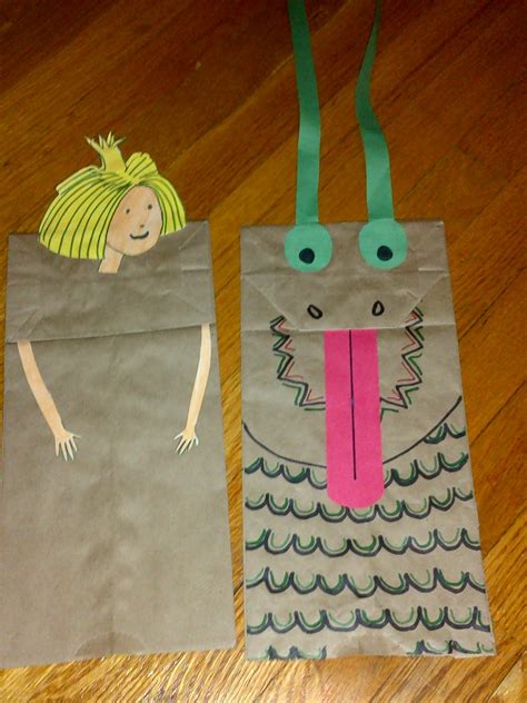 Paper Bag Princess Paper Bag Puppets I Got The Templates For The