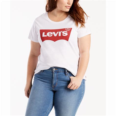 T Shirt Logo Levis Plus The Perfect Tee Bianco Levis Plus La Redoute