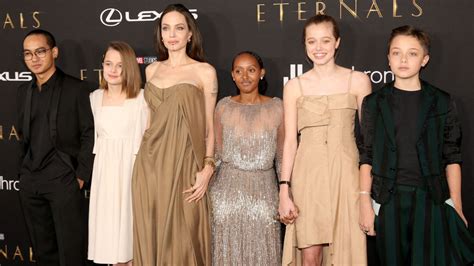 Angelina Jolie Asistió Al Estreno De Eternals Con Sus Hijos Y Zahara Se Robó El Show Rpp