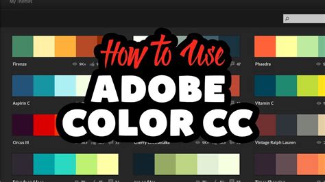 How To Use Adobe Color Cc With Adobe Illustrator Cc Youtube