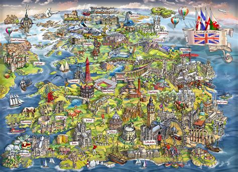 Area Attractions Map Illustration Illustrated Maps By Rabinky Art Llc