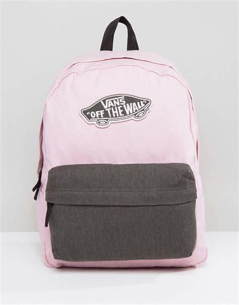 Vans Realm Backpack In Pink Lady Asos