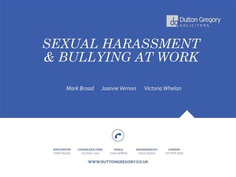 sexual harassment and bullying ppt