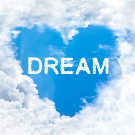Dream Word On Blue Sky Stock Photo Image Of Happy Mind 46714936