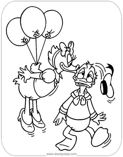 Donald And Daisy Duck Coloring Pages