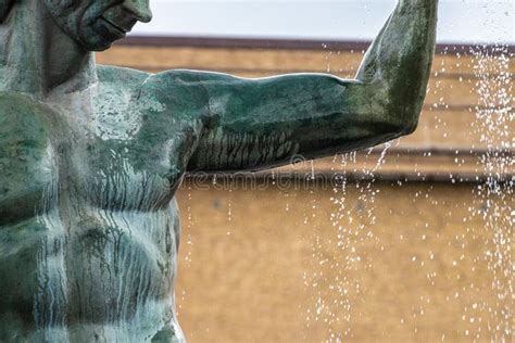 Details of the Poseidon Statue at GÃtaplatsen Editorial Photography Image of isolated naked