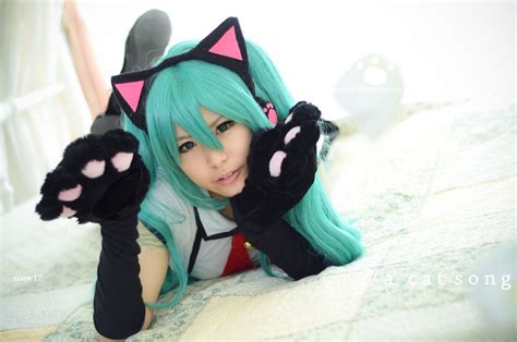 Neko Mimi Swich Miku Hatsune Nekomimi Cosplay Hatsune Miku Cat