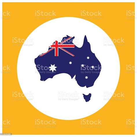 Australia Map Logo Illustration Design Stock Illustration Download