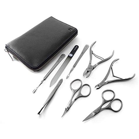 8pcs manicure nail care set german finox surgical stainless steel cuticle nippers scissors