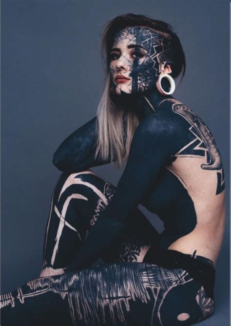 Covered In Black Ink This Full Body Tattoo Is Awesome Full Body Tattoo Body Tattoos All
