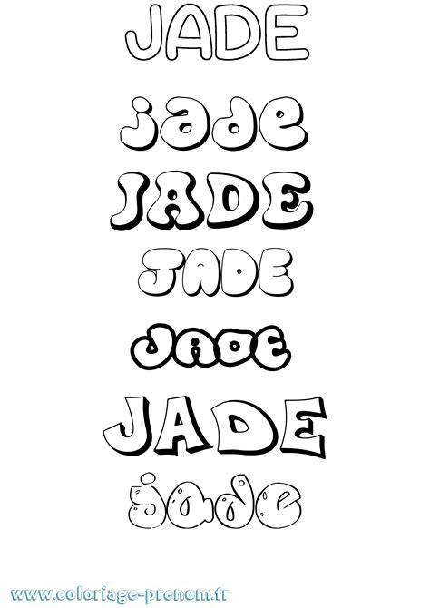 Coloriage Du Prénom Jade à Imprimer Ou Télécharger Facilement