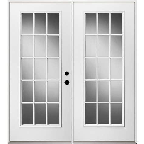 Reliabilt 71 375 In 15 Lite Glass Unfinished Steel French Inswing Patio Door At