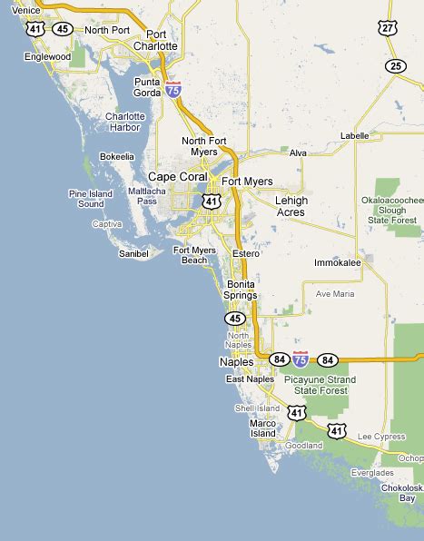 Maps Of Florida And Southwest Florida South West Florida Homes Land