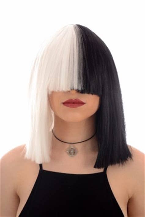 Pink adds a flirty but fiery touch into dark tresses. SIA Black/White Wig: BACK IN STOCK - CelebWigs | Hair By ...