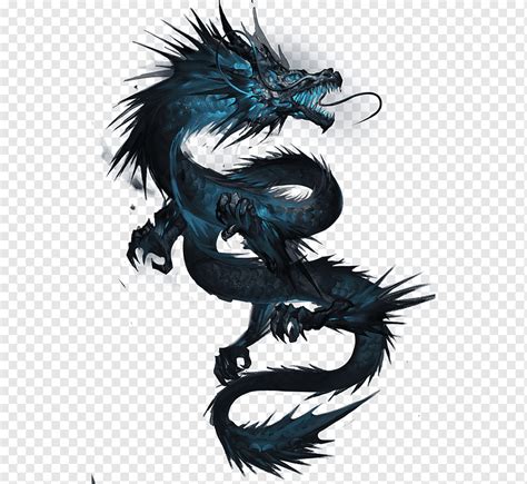 Blue Dragon Illustration Tattoo Chinese Dragon Japanese Dragon Drawing