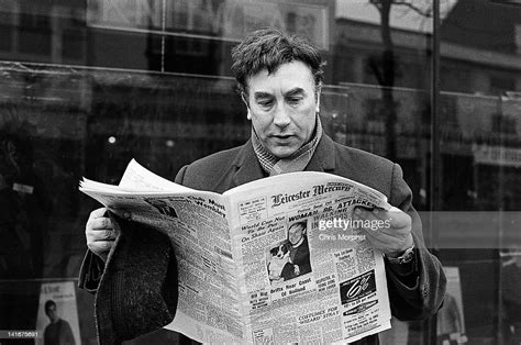 English Comedian And Actor Frankie Howerd Posed Reading The Leicester