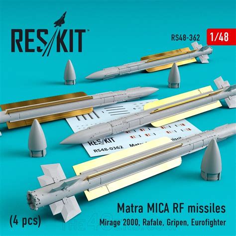 Matra Mica Rf Missiles 4 Pcs